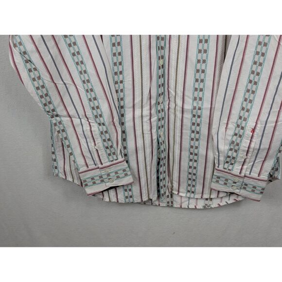 Robert Graham Aztec Design Flip Cuff Button Up Shirt Men's Size XL - Picture 4 of 16